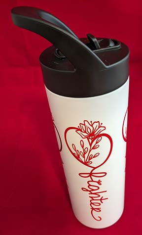 20 Oz White Skinny Tumbler Cup Water Bottle